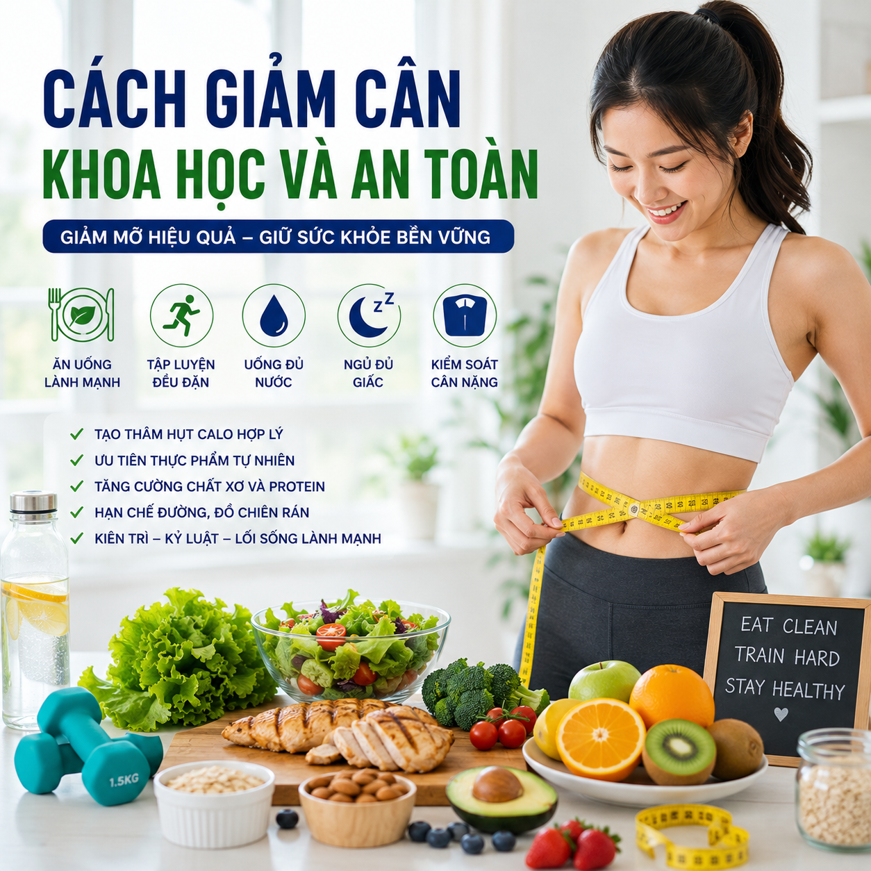 Cách giảm cân khoa học và an toàn – Hướng dẫn chi tiết giúp giảm mỡ, giữ sức khỏe
